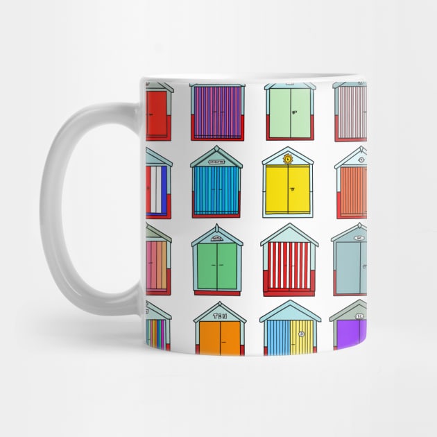 Colourful Beach Hut Pattern by AdamRegester